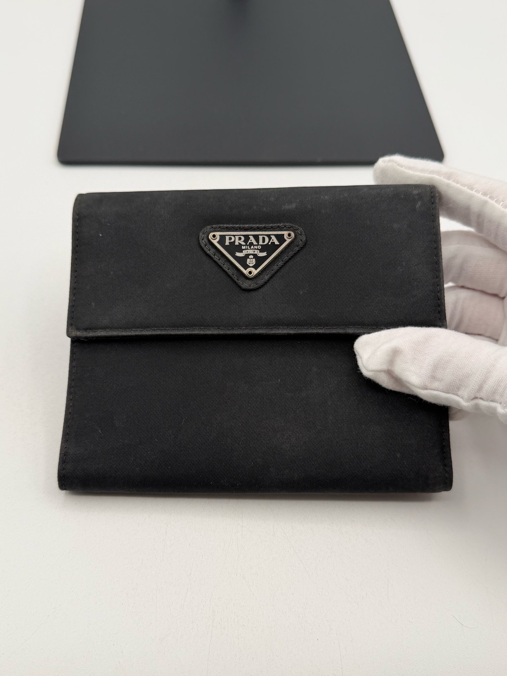 Prada Nylon Tri Fold Wallet